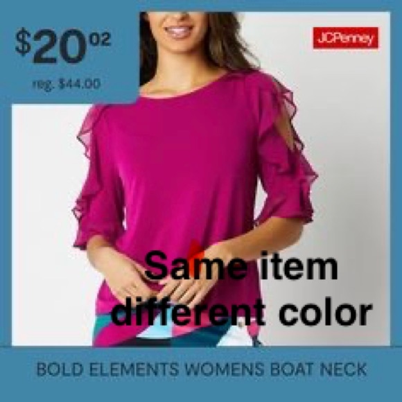 BOLD elements Deep Purple Ruffle Blouse - Picture 2 of 7